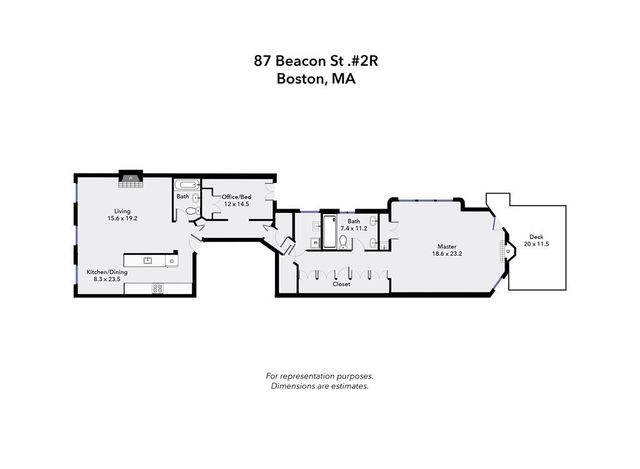 $2,243,400 | 87 Beacon Street, Unit 2, Boston, MA 02108