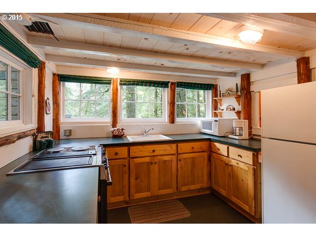 79546 Road 35 A, Unit 54 Rhododendron, OR 97049 - Photo 6 of 16 a kitchen with stainless steel appliances granite countertop a sink stove and refrigerator