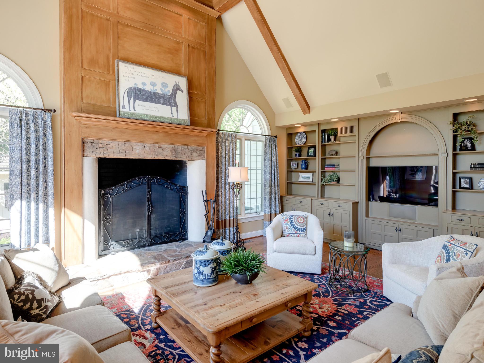 1275 Farm Road Berwyn, PA 19312 - Photo 15 of 48 Wood-Burning Fireplace and Built-Ins