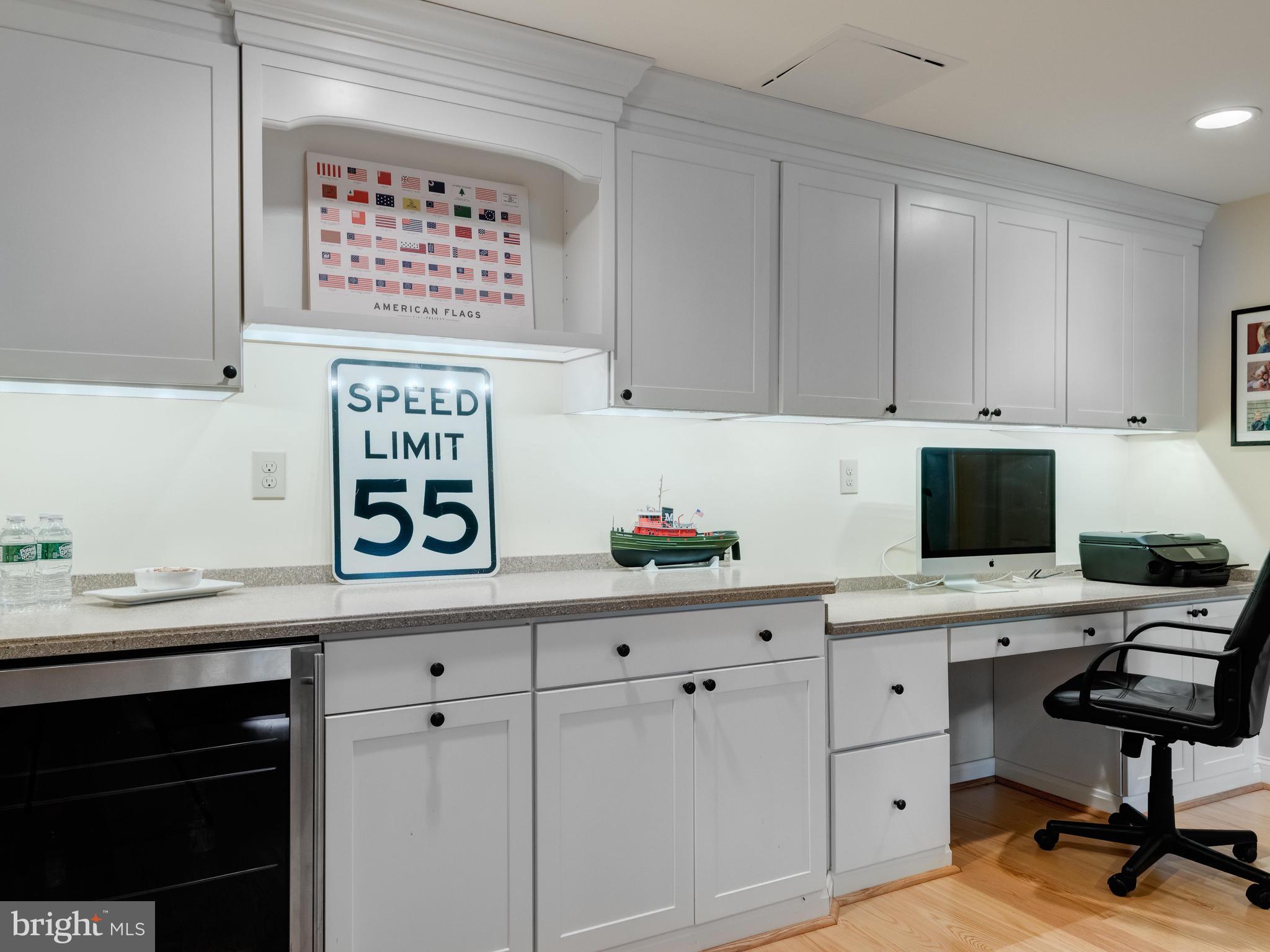 1275 Farm Road Berwyn, PA 19312 - Photo 41 of 48 Lower Level Rec Room w/ Bev Fridge and Built Ins