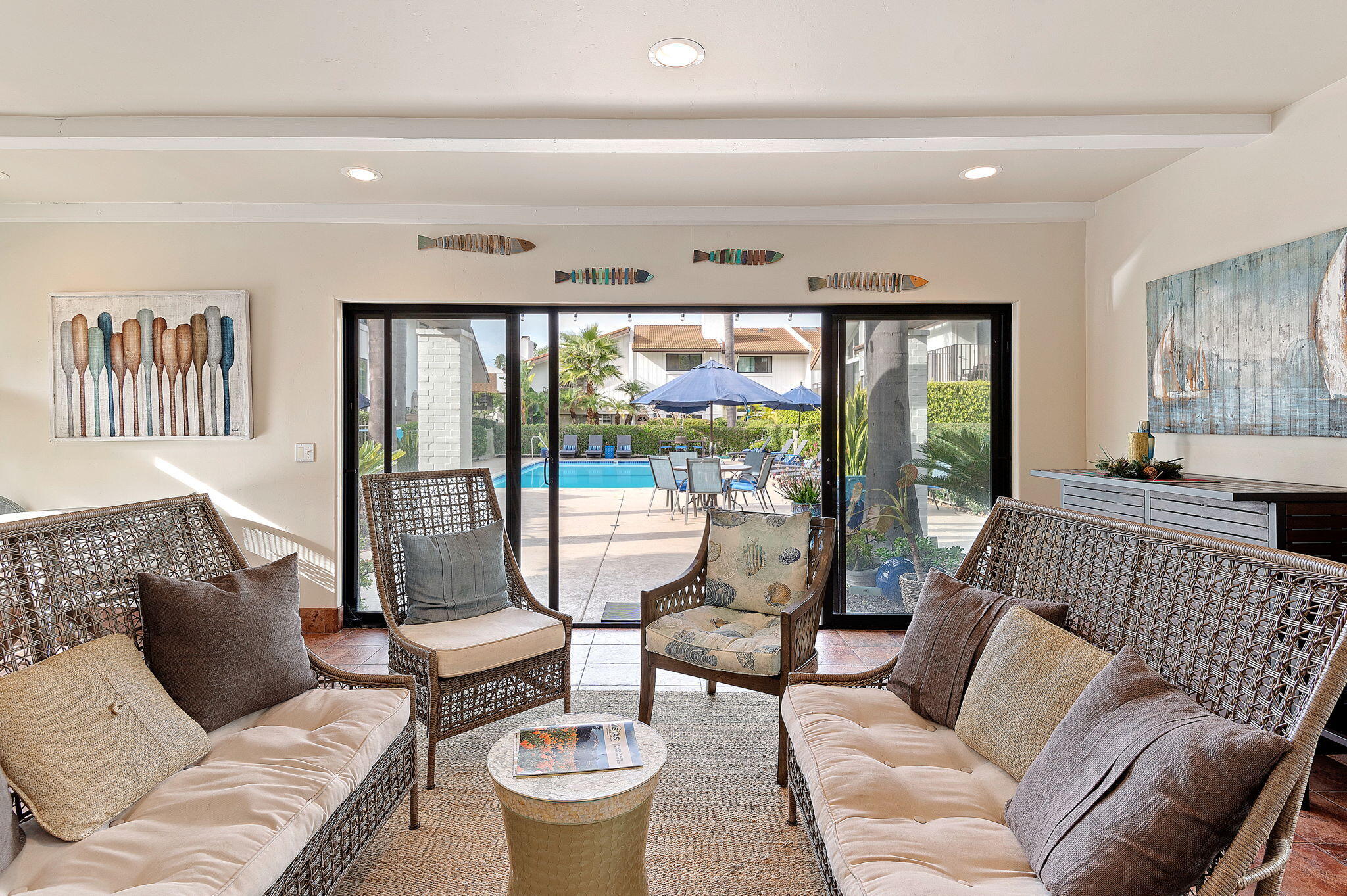 659 Del Parque Drive, Unit E Santa Barbara, CA 93103 - Photo 30 of 32 a living room with furniture and a large window