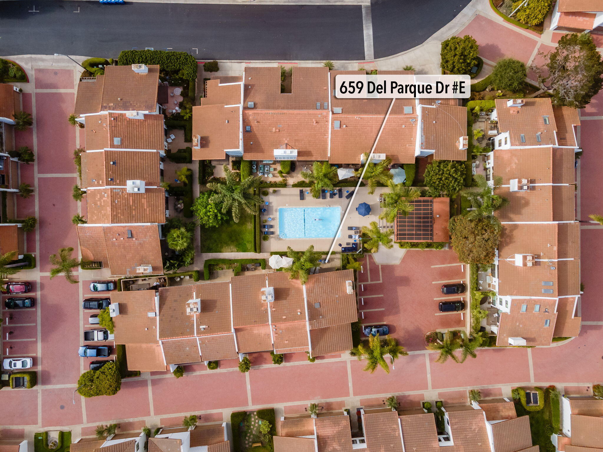 659 Del Parque Drive, Unit E Santa Barbara, CA 93103 - Photo 32 of 32 an aerial view of houses with outdoor space