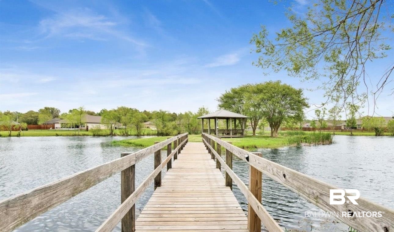 27545 Boaz Road West Loxley, AL 36551 - Photo 26 of 26 Dock area with a gazebo and a water view
