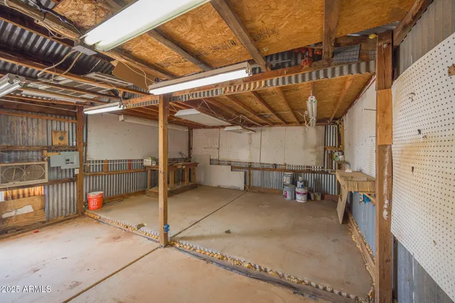 a view of a storage room