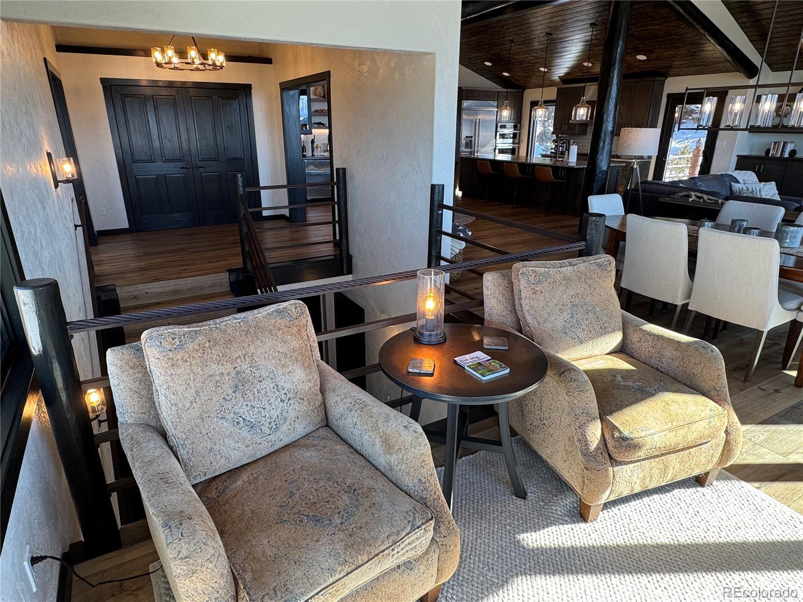 680 Ridge Road Westcliffe, CO 81252 - Photo 26 of 46 a living room with furniture and wooden floor
