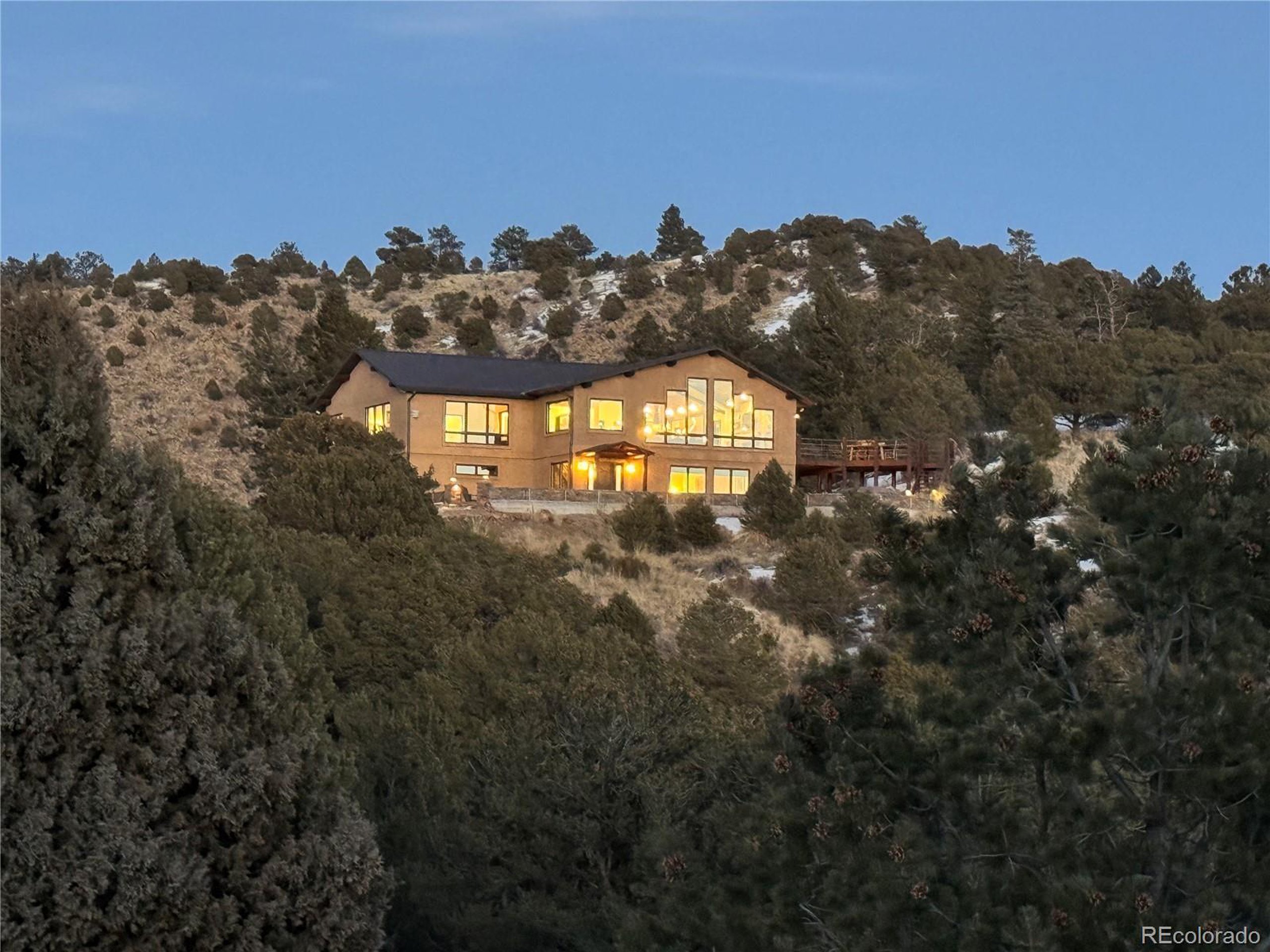 680 Ridge Road Westcliffe, CO 81252 - Photo 46 of 46 an aerial view of a house a yard and mountain view