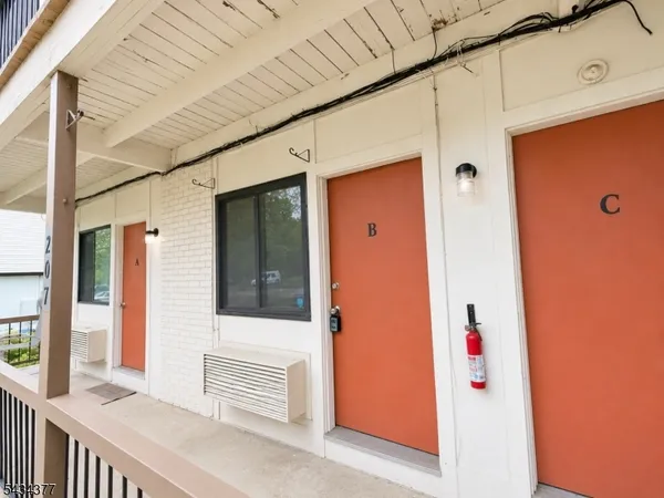 a view of front door of house