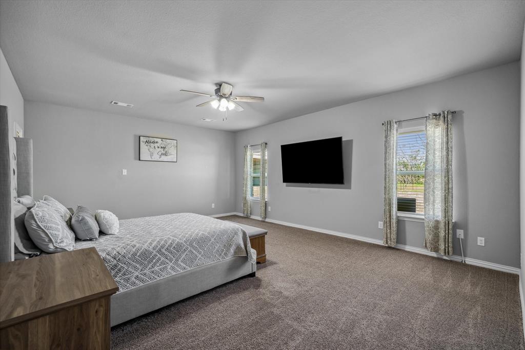 16159 County Road 347 Wills Point, TX 75169 - Photo 27 of 38 a bedroom with a bed and a flat screen tv