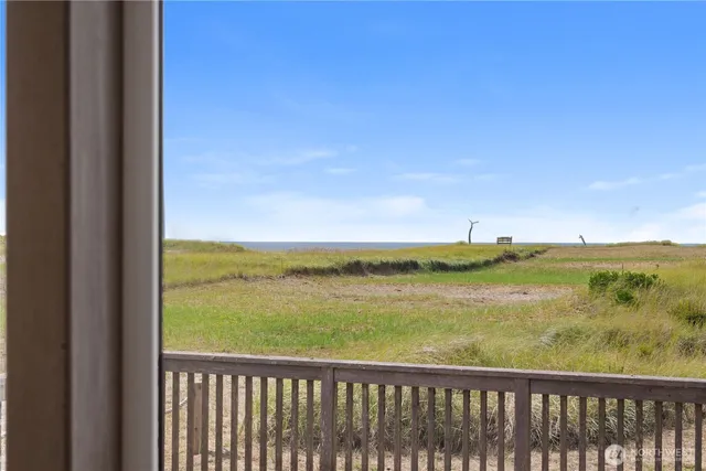 a view of ocean from a balcony