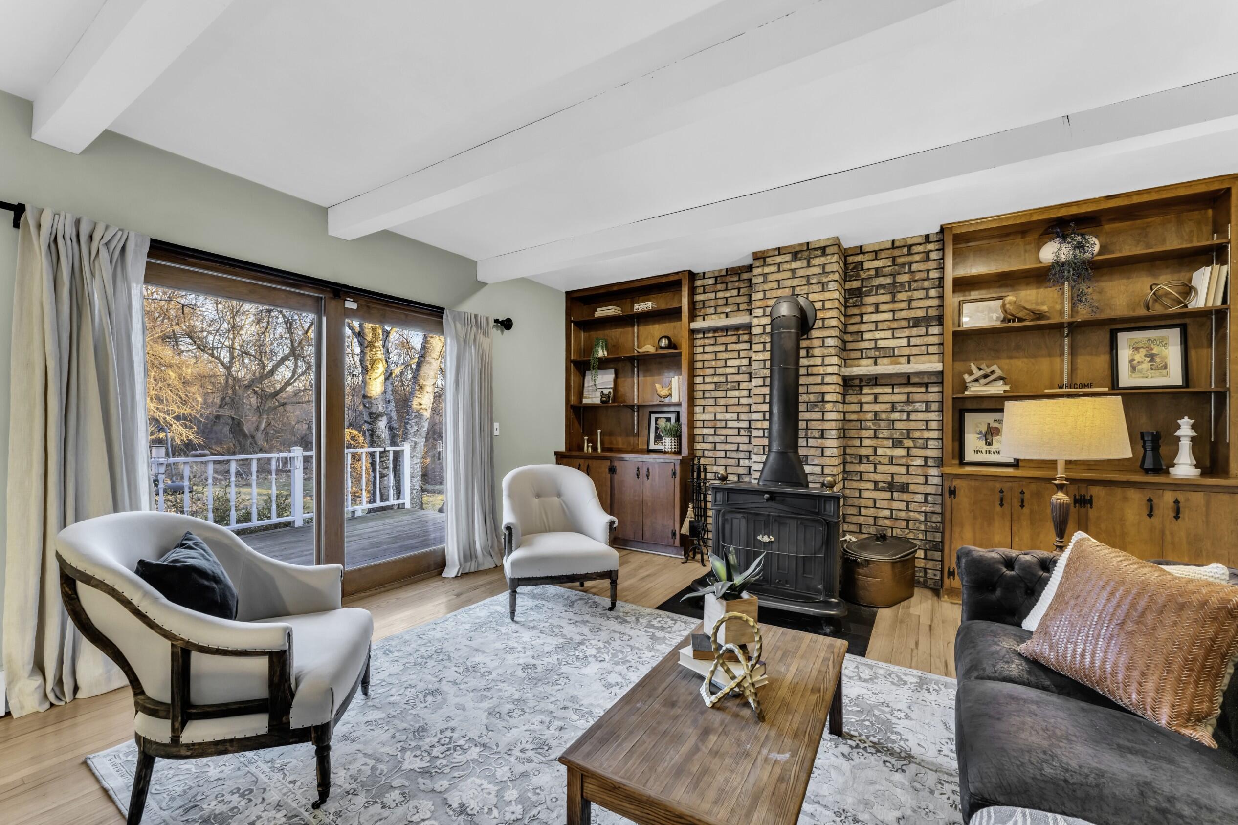 N47W22683 Weyer Road Pewaukee, WI 53072 - Photo 5 of 53 Brick Backdrop To Wood Burner!