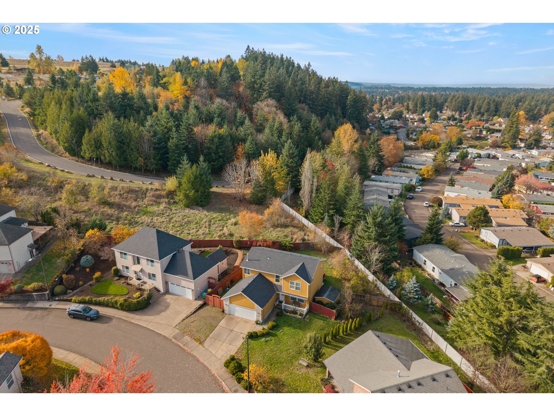 4235 Southeast Anderegg Loop Portland, OR 97236 - Photo 31 of 37 an aerial view of residential houses with outdoor space