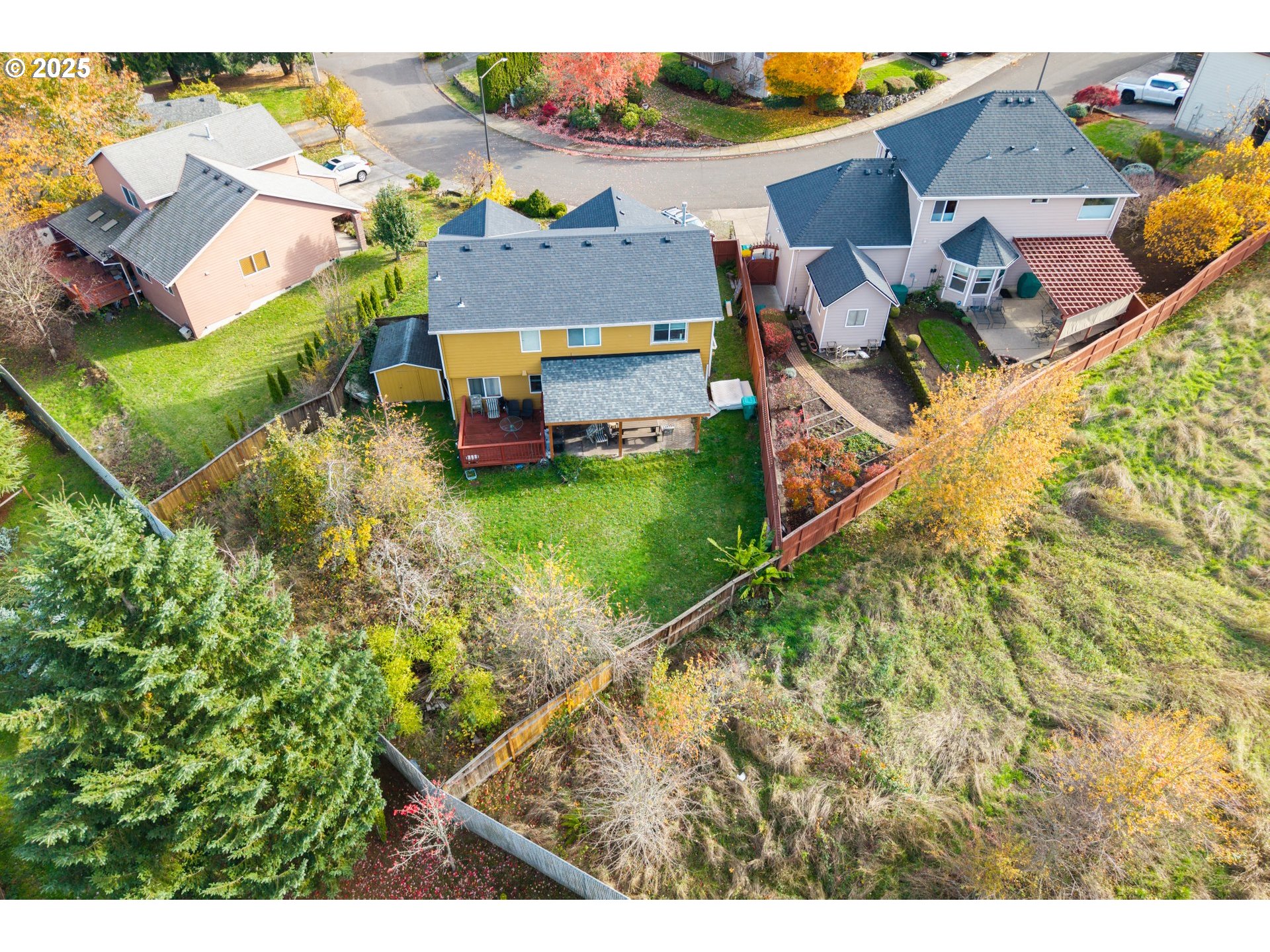 4235 Southeast Anderegg Loop Portland, OR 97236 - Photo 36 of 37 an aerial view of a house with a yard basket ball court