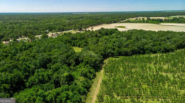 a view of lake with green space