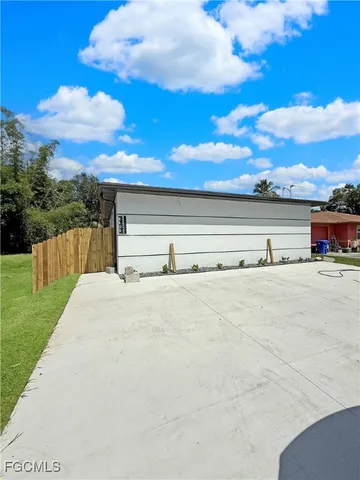 a view of a terrace with sunset view