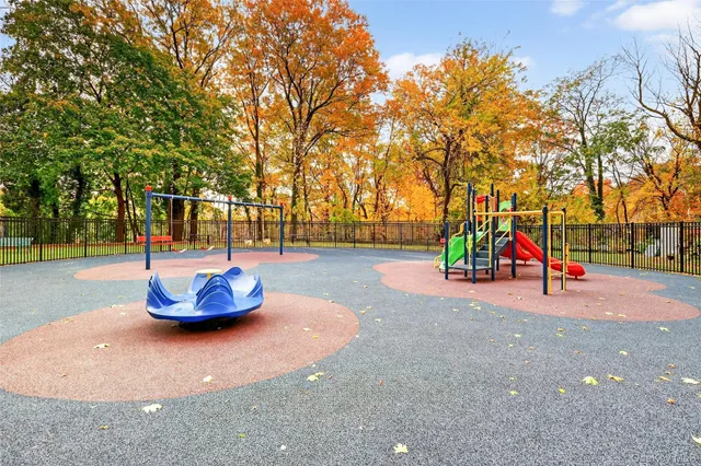 a view of park with slide