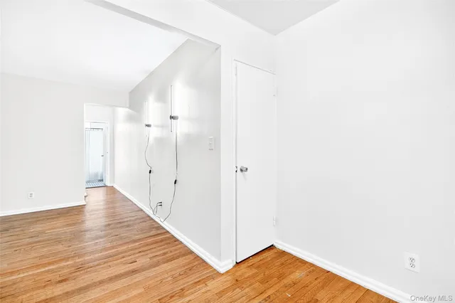 a view of bathroom with wooden floor