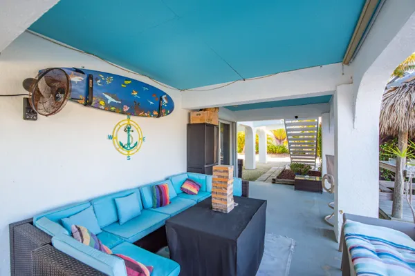 a living room with furniture and a couch