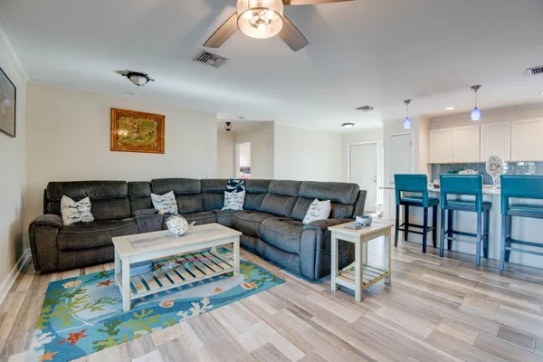 a view of an ocean beach