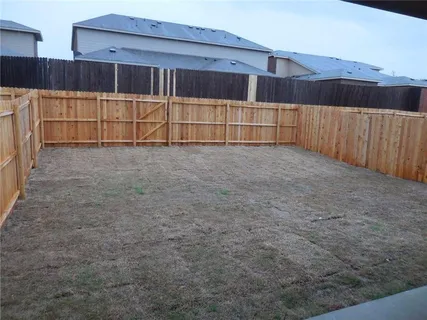 a view of a backyard