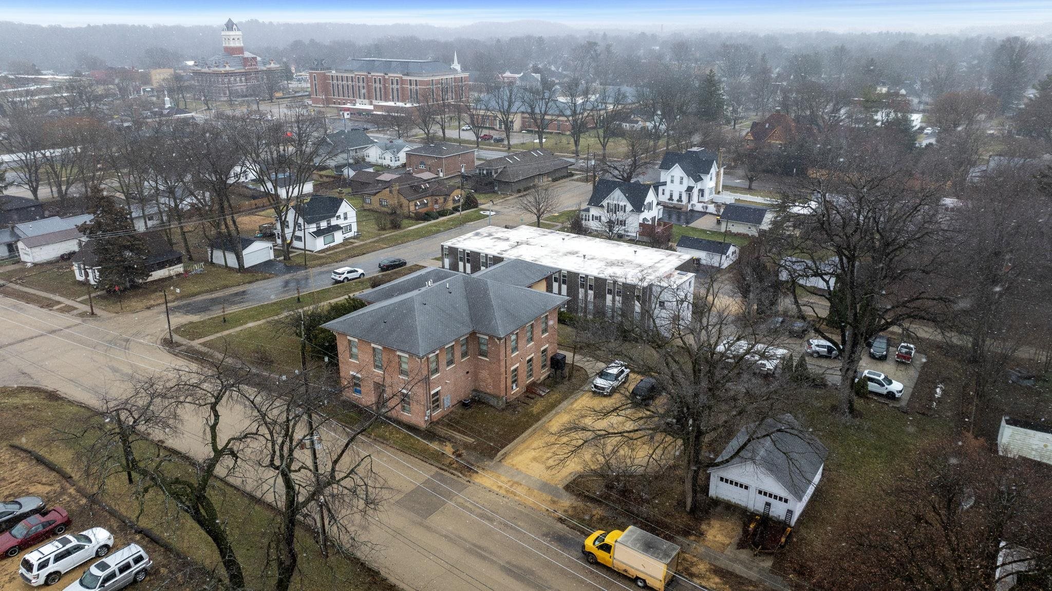 709 Franklin Street Oregon, IL 61061 - Photo 83 of 87 an aerial view of a city with lots of residential buildings