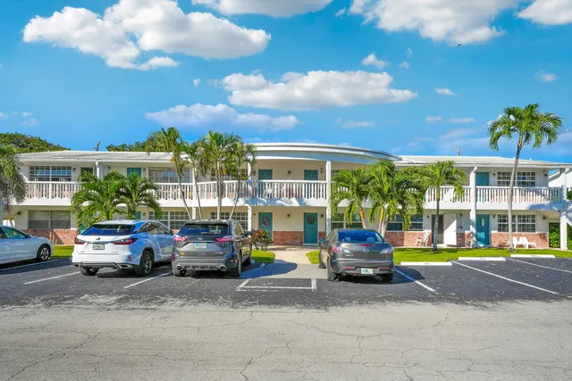 a car parked in front of a building