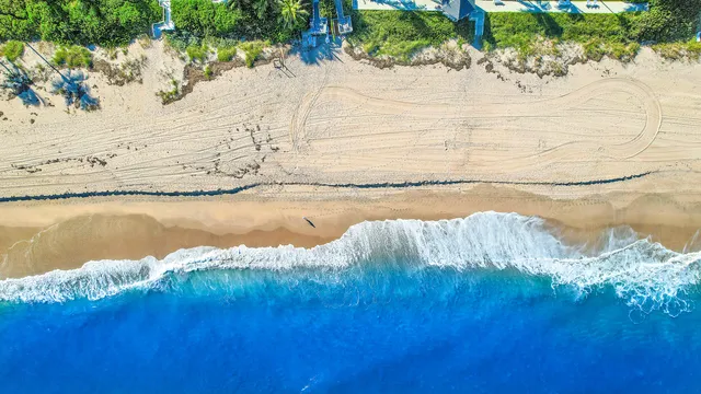 a view of an ocean beach