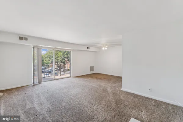 an empty room with a natural light