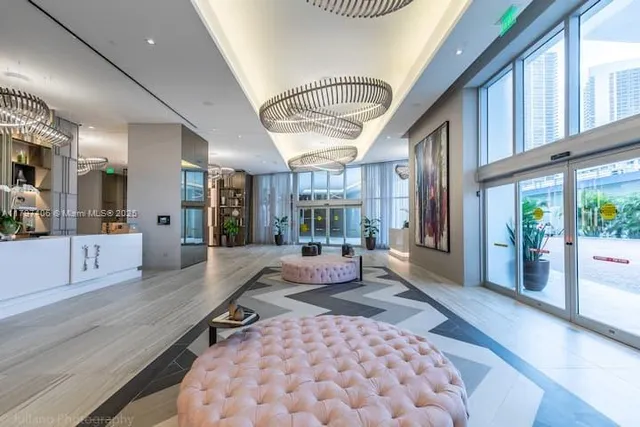 a outdoor space with lots of tables and chairs