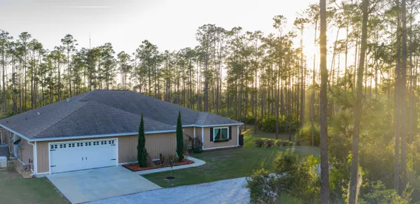 a view of house with a garden