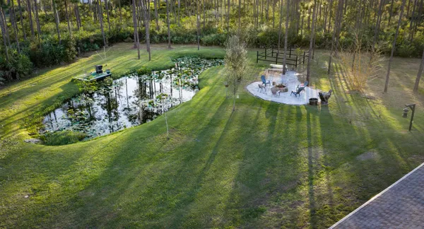 a view of lake with ocean