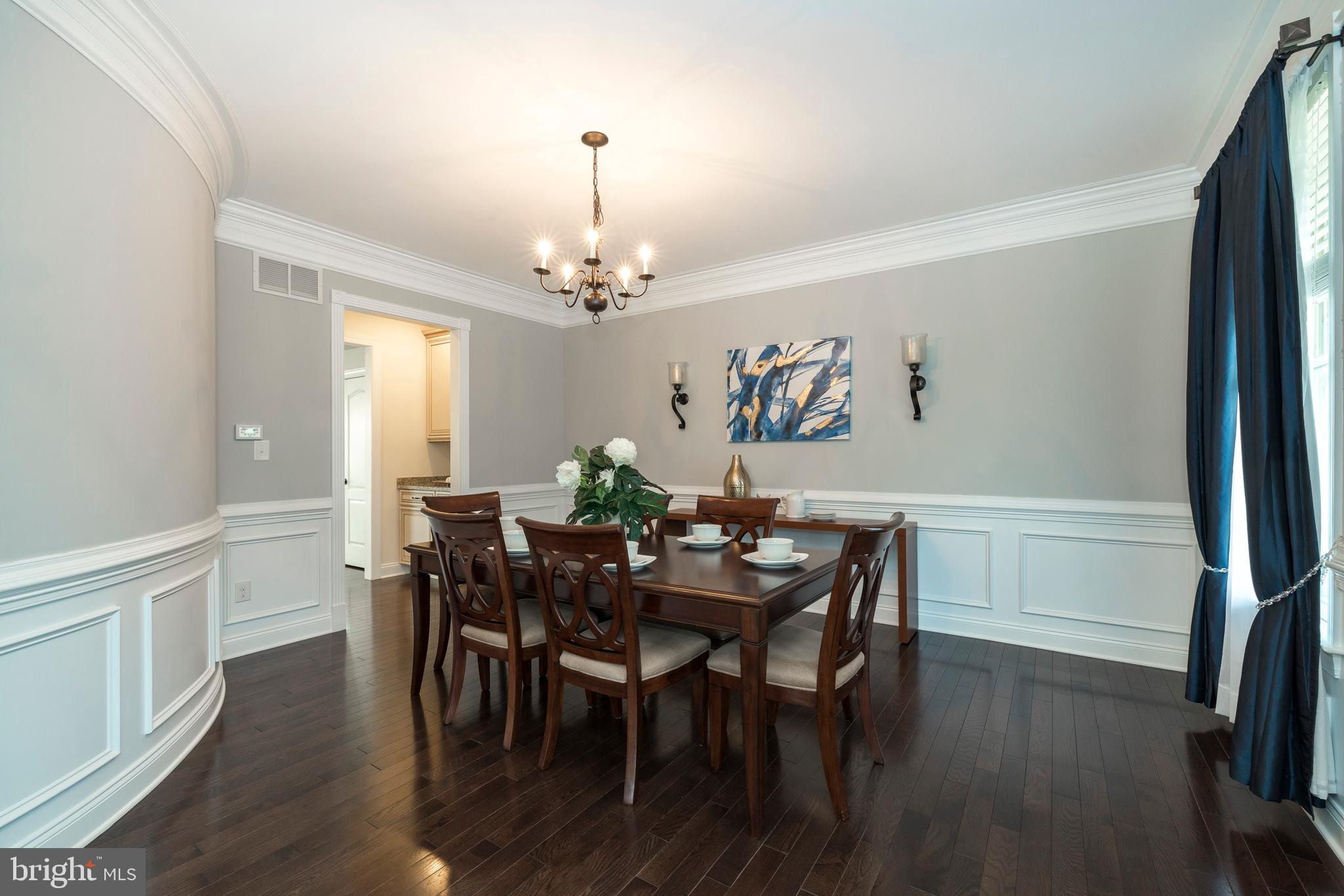 3995 Powell Road Chester Springs, PA 19425 - Photo 15 of 56 Dining Room has Wainscoting and Crown Molding