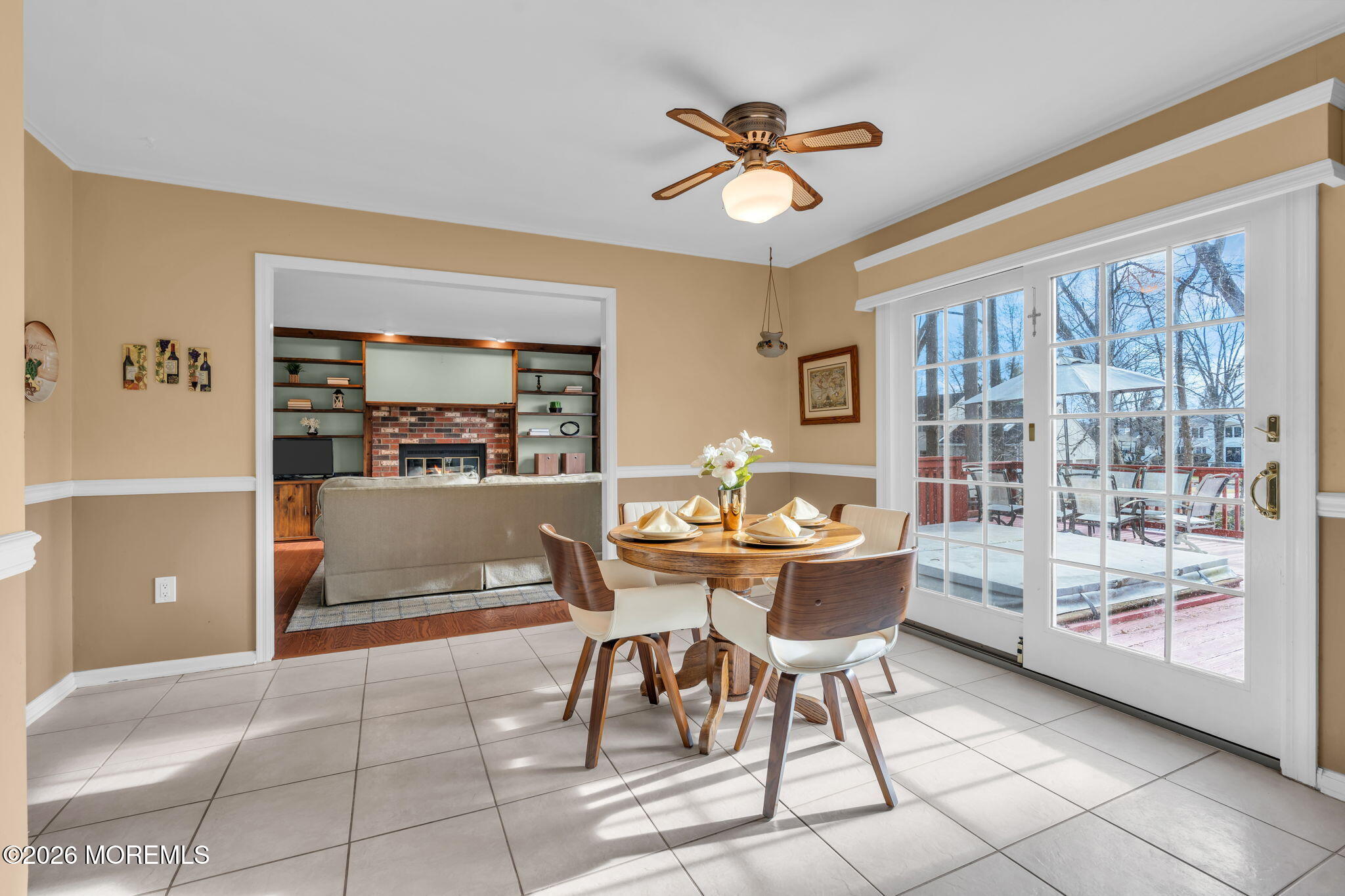 85 Radcliffe Drive Lincroft, NJ 07738 - Photo 38 of 49 a view of a dining room with furniture window and outside view