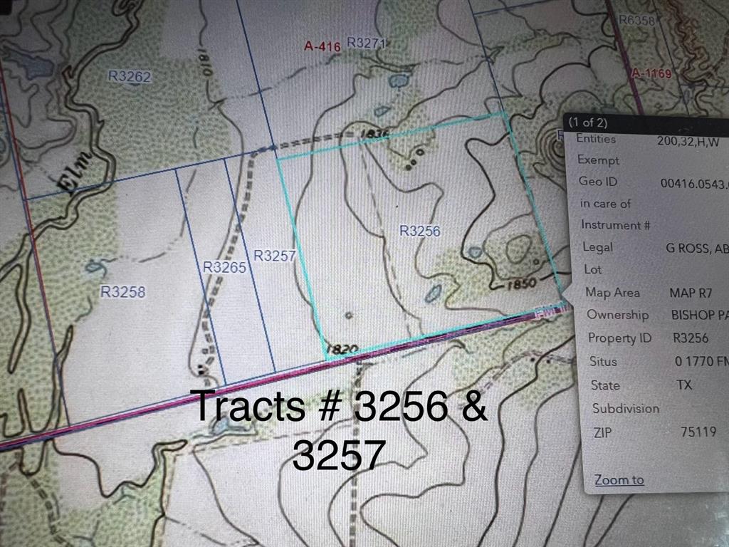 Tbd Tbd Fm-1770 Winters, TX 79567 - Photo 3 of 12 Topographical map showing elevation changes and access easement on northwest edge of parcel 3257