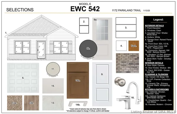 $272,900 | 1172-lot 542 Parkland Trail, Jeffersonville, IN 47130