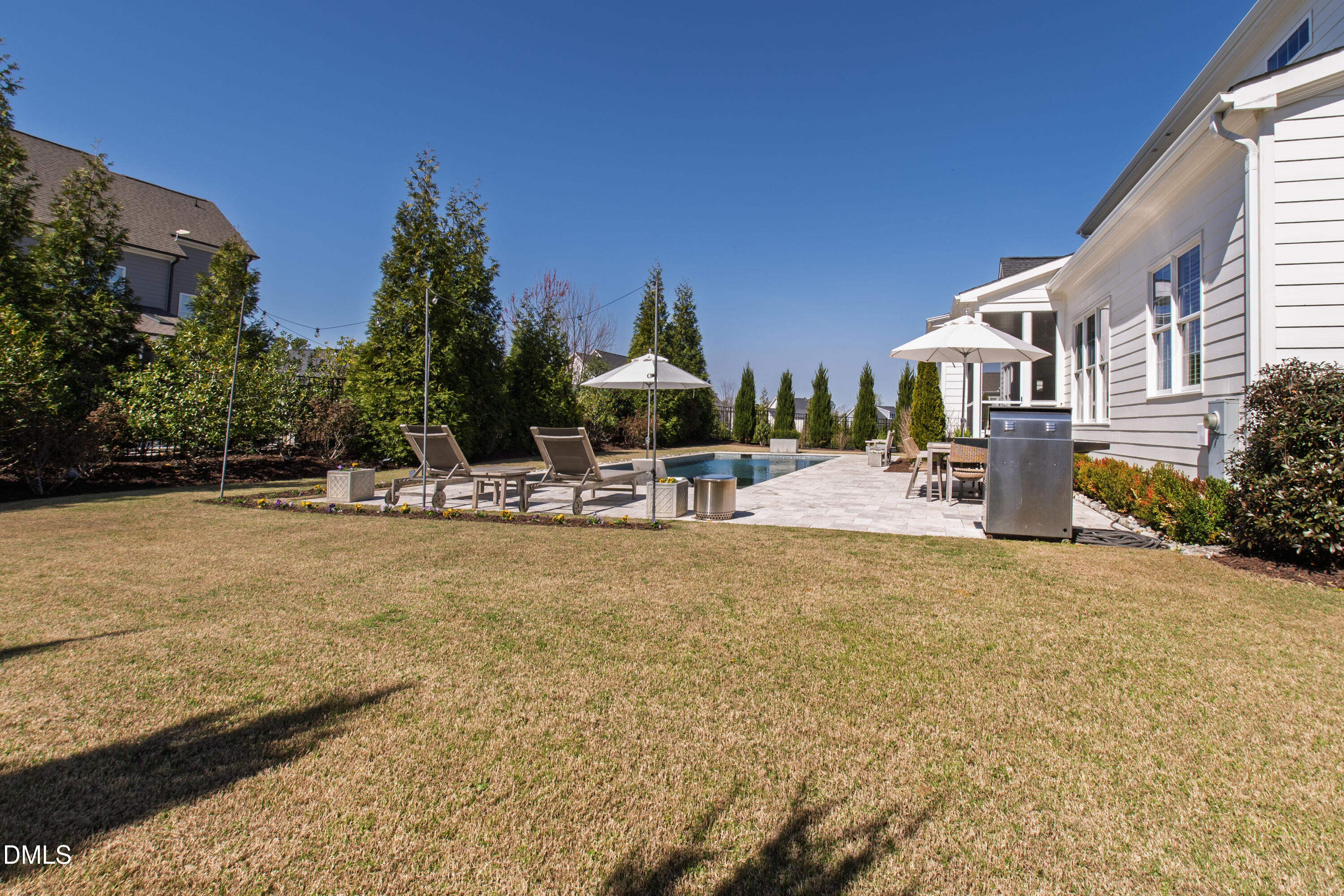 1820 Center Ridge Drive Apex, NC 27502 - Photo 58 of 66 Yard space with custom pool