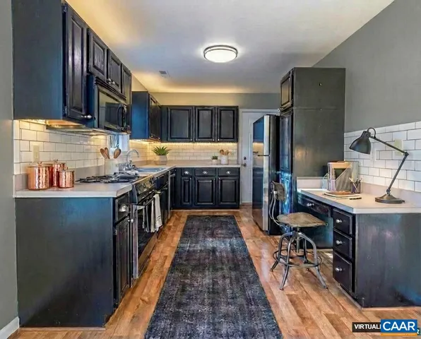 an empty room with closet