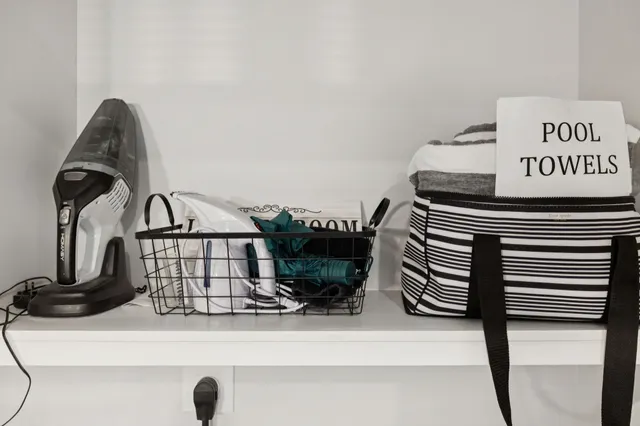 a view of a swimming pool with a lounge chairs