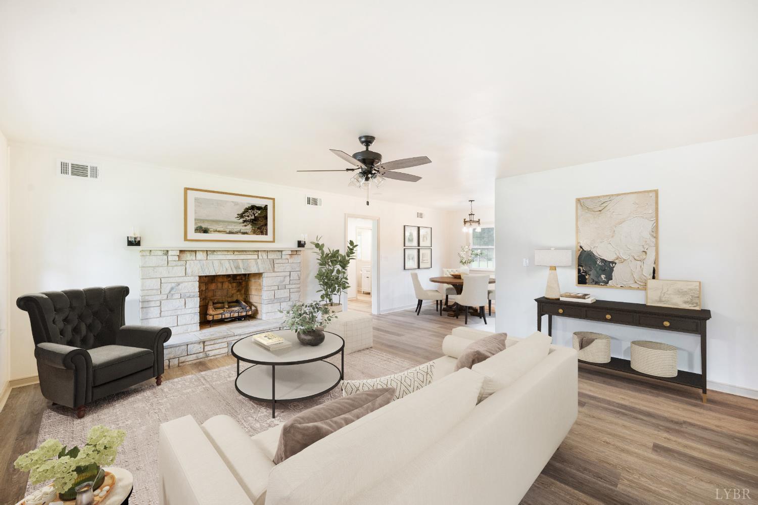 203 Ned Brown Road Amherst, VA 24521 - Photo 3 of 70 Staged to show potential room use and layout