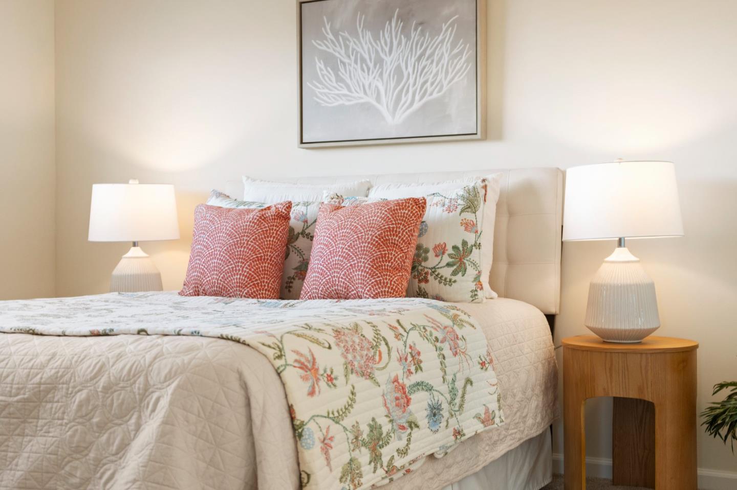 1574 Bittern Drive Sunnyvale, CA 94087 - Photo 23 of 36 a bedroom with a bed and a painting on the wall