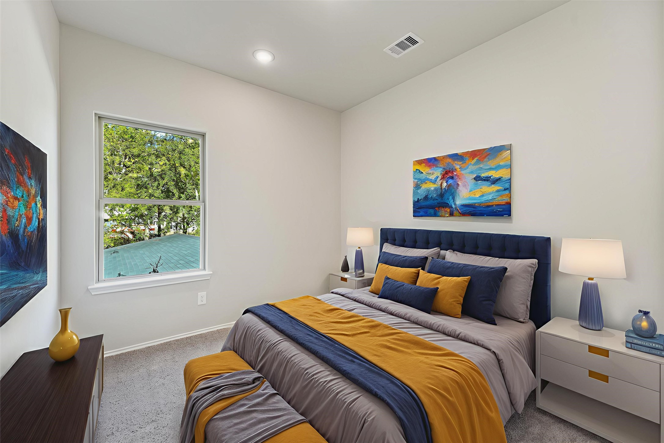 8687 Sassafras Willis, TX 77318 - Photo 18 of 32 a bedroom with a bed and a couch