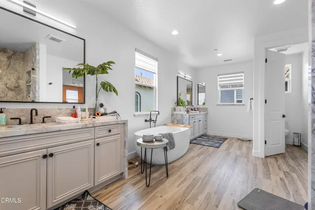 an aerial view of multiple house