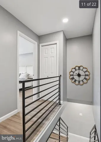 a view of entryway with a bed