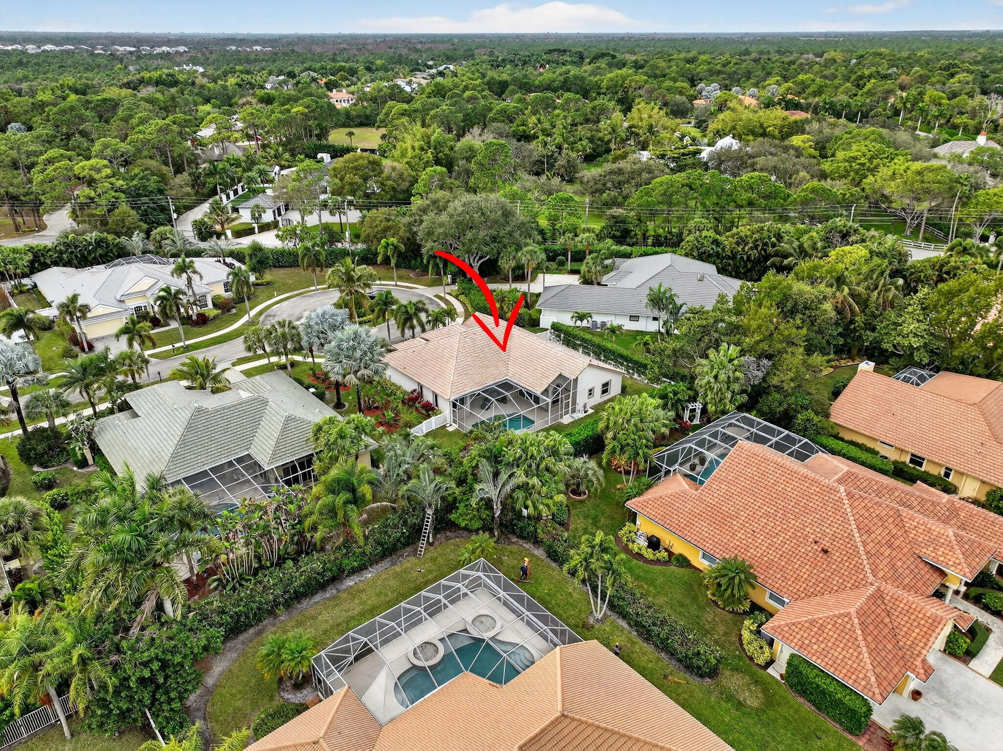 18981 Southeast Outrigger Lane Jupiter, FL 33458 - Photo 76 of 79 an aerial view of residential houses with outdoor space