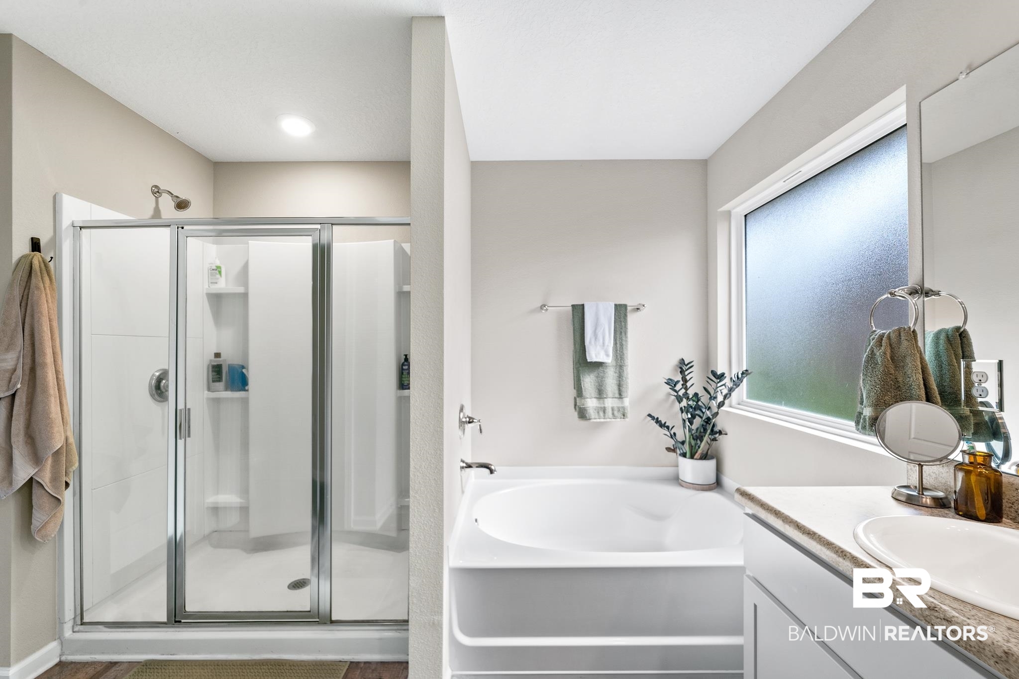 10516 Brodick Loop Daphne, AL 36527 - Photo 17 of 27 Bathroom featuring shower with separate bathtub and vanity