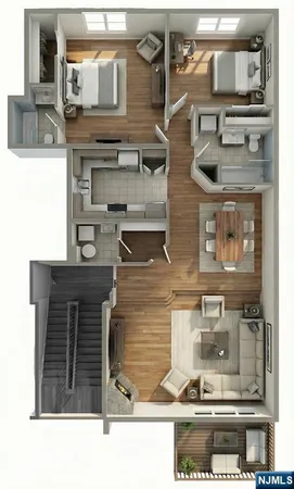 a kitchen with a stove and cabinets
