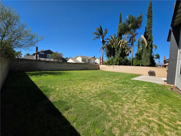 a view of a back yard of the house