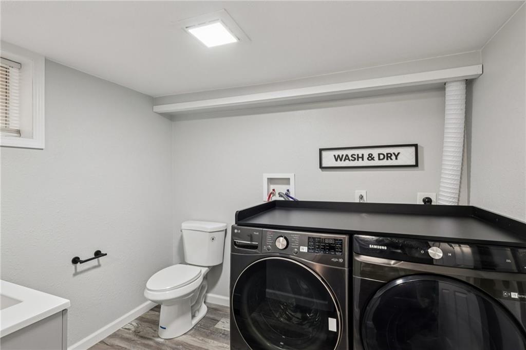 305 Queenstown Road Karns City, PA 16041 - Photo 23 of 38 a view of a storage & utility room with a washer and dryer