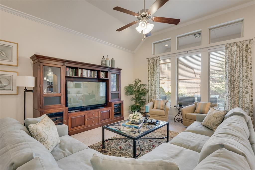 14026 Gutierrez Road Frisco, TX 75035 - Photo 8 of 36 a living room with furniture a flat screen tv and a large window