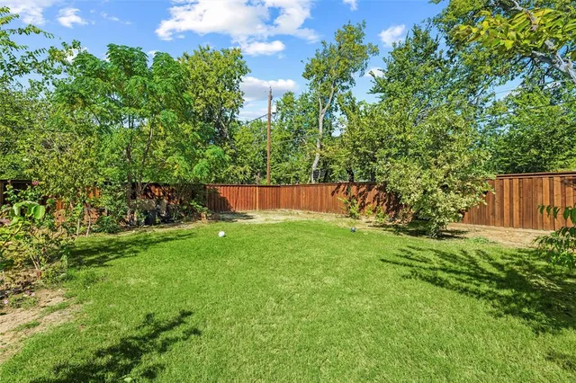 a view of a backyard