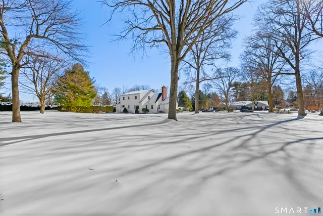 a view of road with trees